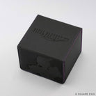 Square Enix Deck Case: Final Fantasy XIV - Y'shtola (PREORDER) - Black square deck case with embossed Final Fantasy XIV logo and subtle character silhouette, purple stitching detail.