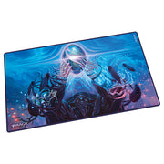 Ultimate Guard Playmat: Magic the Gathering: Edge of Eternities - The Endstone - Blue and purple fantasy-themed playmat with mystical hands and glowing orb design, rectangular fabric surface.