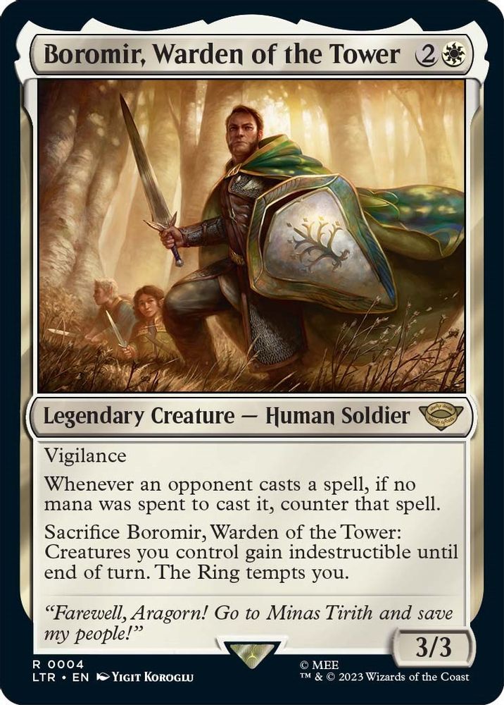 Boromir, Warden of the Tower · 4 · Universes Beyond: The Lord of the Rings: Tales of Middle-earth · Non-foil