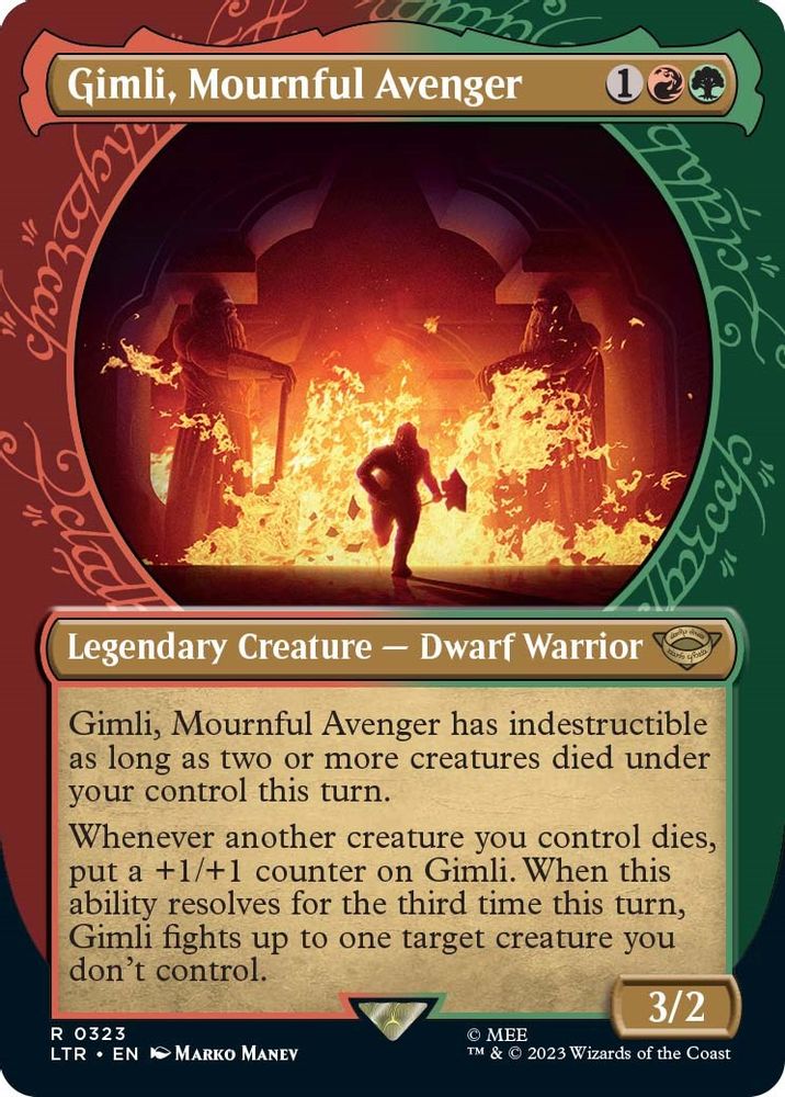 Gimli, Mournful Avenger (Showcase) · 323 · Universes Beyond: The Lord of the Rings: Tales of Middle-earth · Non-foil