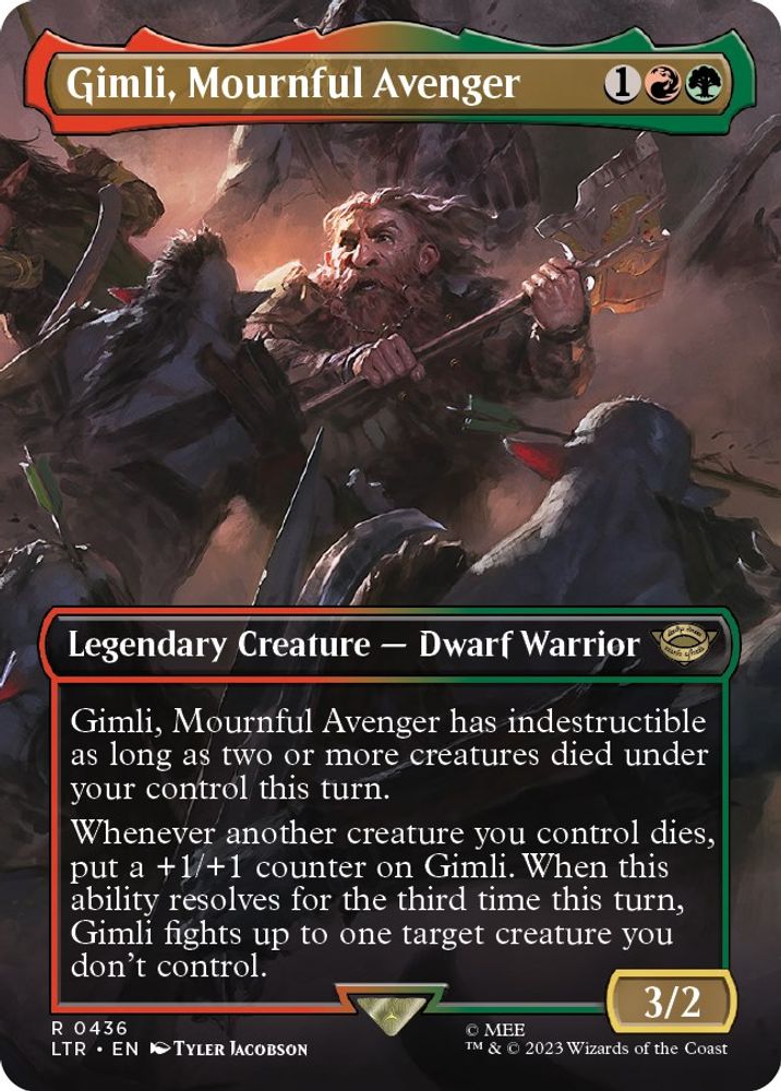 Gimli, Mournful Avenger (Borderless) · 436 · Universes Beyond: The Lord of the Rings: Tales of Middle-earth · Foil