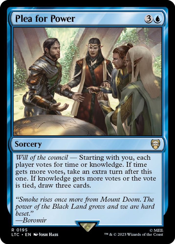 Plea for Power · 195 · Commander: The Lord of the Rings: Tales of Middle-earth · Non-foil
