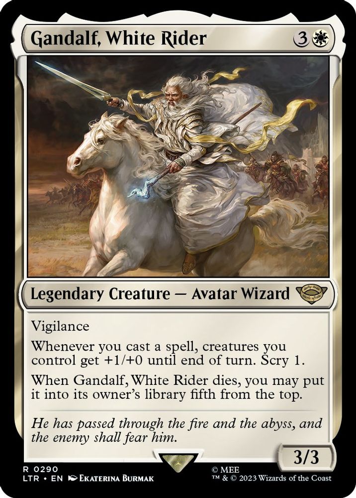Gandalf, White Rider · 290 · Universes Beyond: The Lord of the Rings: Tales of Middle-earth · Non-foil