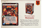 Warlord: Saga of the Storm - Into the Accordlands - Deverenian Empire Starter Deck - Saga of the Storm trading card featuring armored demon warrior with fiery background and a colorful starter deck box with.