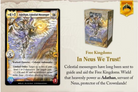Warlord: Saga of the Storm - Into the Accordlands - Free Kingdoms Starter Deck - Saga of the Storm card game starter deck with fantasy-themed artwork of Adzthur, a celestial messenger on the card,.