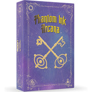 Phantom Ink: Arcana - Purple rectangular box with gold ornate details and crossed antique keys, titled Phantom Ink Arcana.