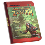 Ultimate Guard 18-Pocket Zipfolio: Magic the Gathering: Edge of Eternities - Green Sun’s Zenith - Red zipfolio binder with "Green Sun's Zenith" Magic the Gathering card artwork featuring a cloaked figure and green mystical