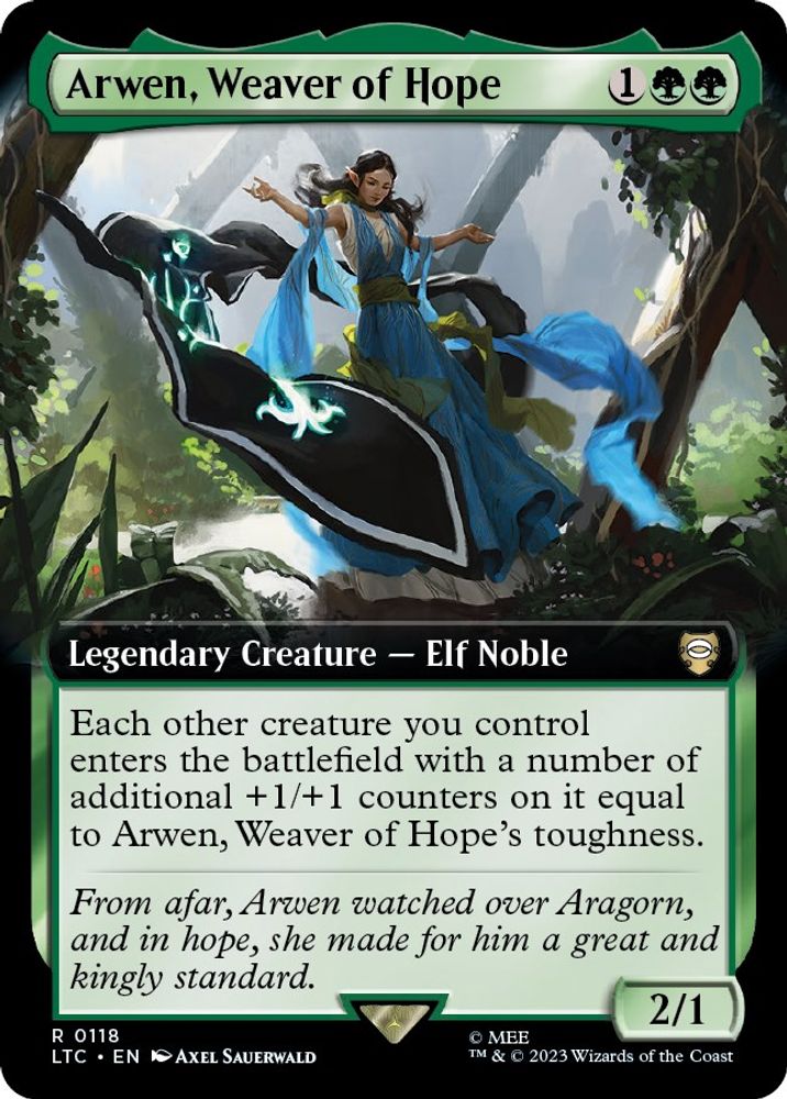 Arwen, Weaver of Hope (Extended Art) · 118 · Commander: The Lord of the Rings: Tales of Middle-earth · Non-foil