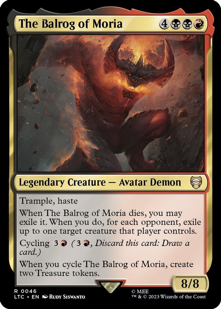 The Balrog of Moria · 46 · Commander: The Lord of the Rings: Tales of Middle-earth · Non-foil