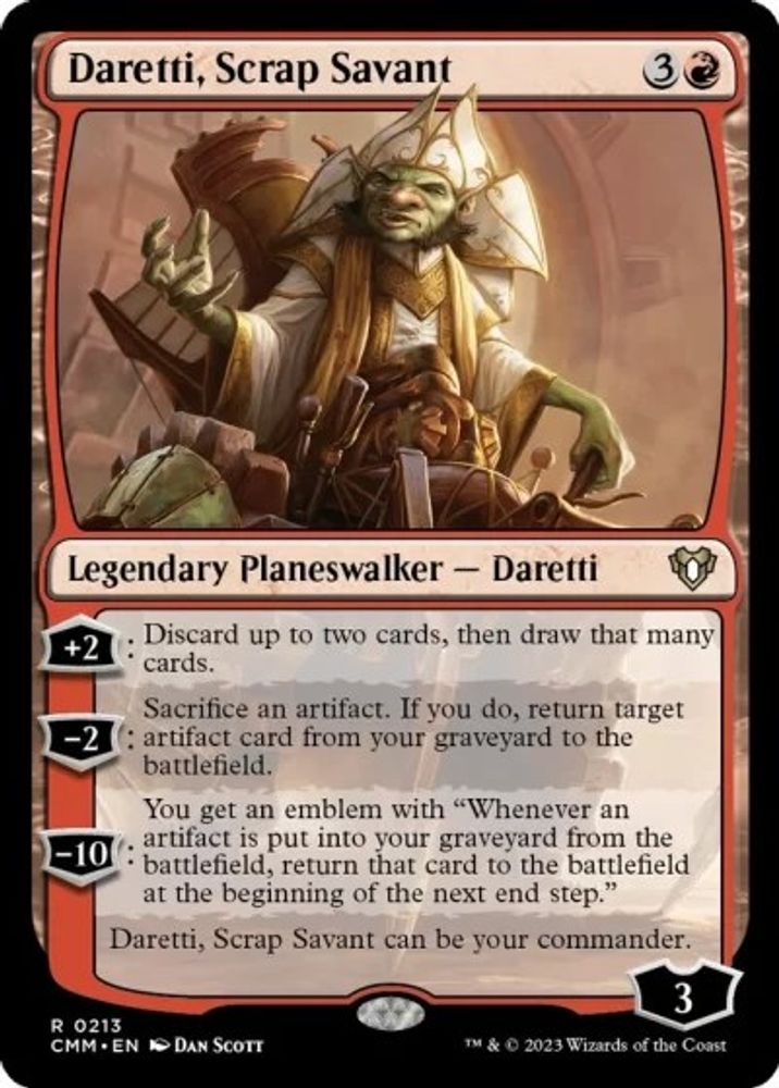 Daretti, Scrap Savant · 213 · Commander Masters · Non-foil