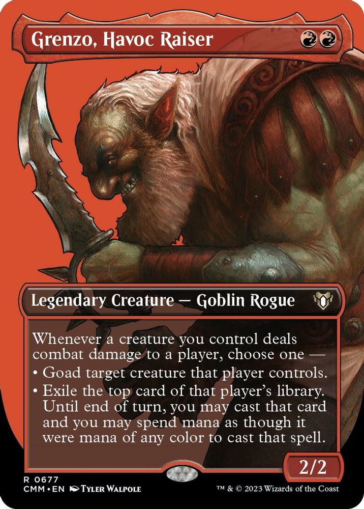 Grenzo, Havoc Raiser (Borderless) · 677 · Commander Masters · Non-foil