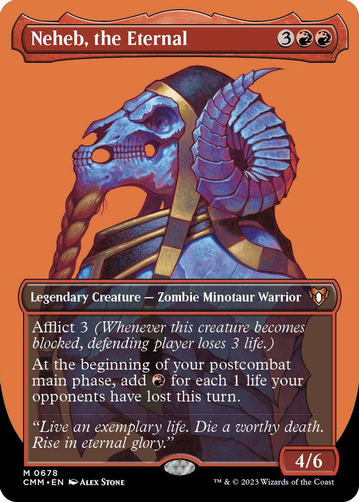 Neheb, the Eternal (Borderless) · 678 · Commander Masters · Non-foil
