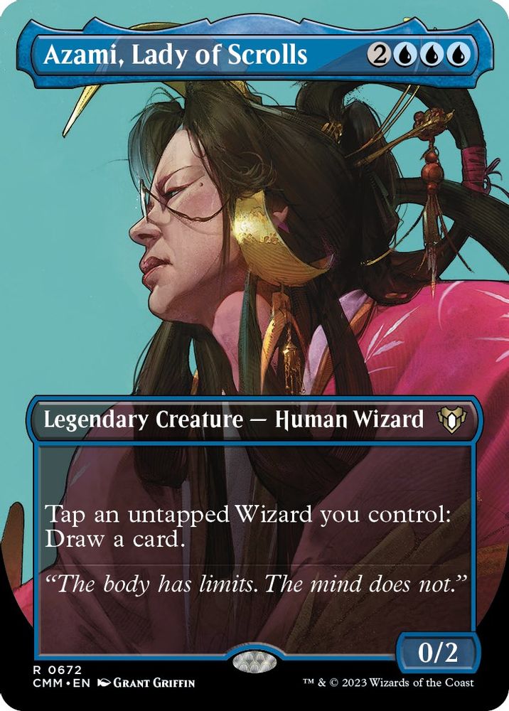 Azami, Lady of Scrolls (Borderless) · 672 · CMM · Non-foil
