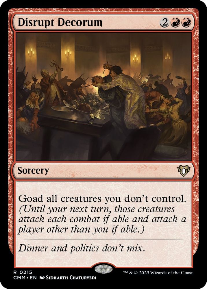 Disrupt Decorum · 215 · Commander Masters · Non-foil