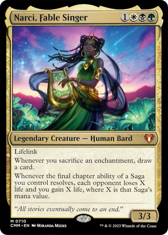 Narci, Fable Singer · 710 · Commander Masters · Foil
