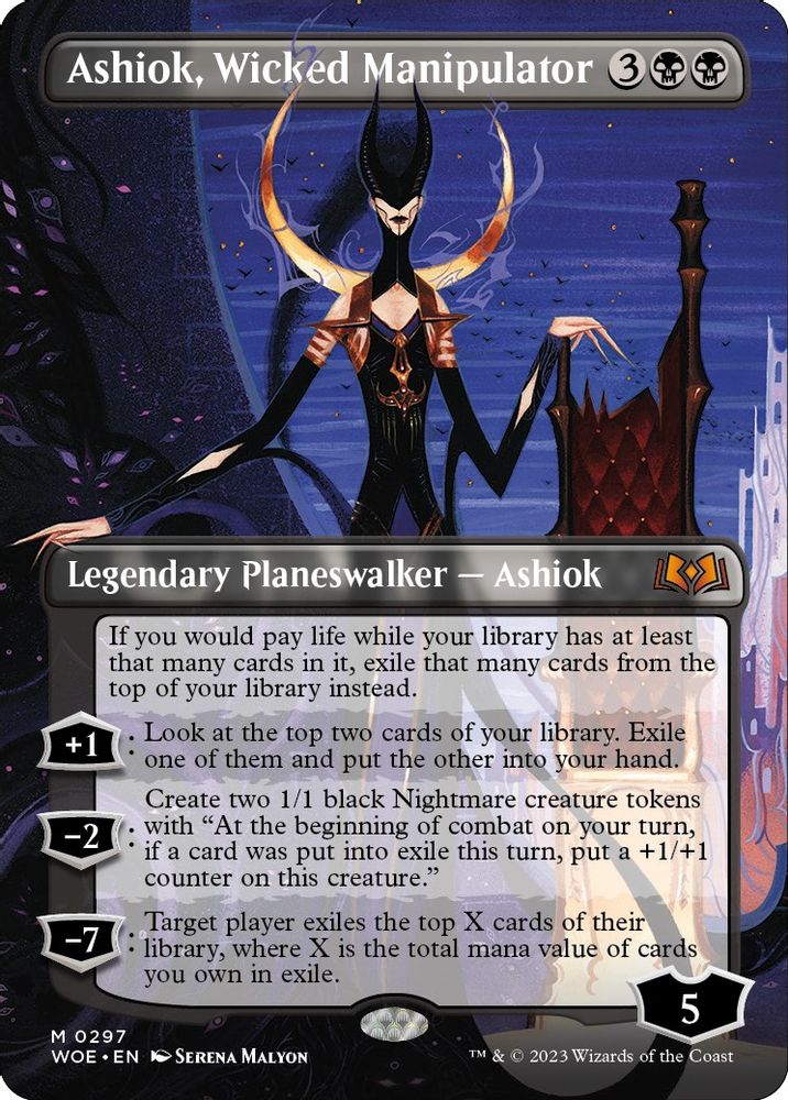 Ashiok, Wicked Manipulator (Borderless) · 297 · Wilds of Eldraine · Foil