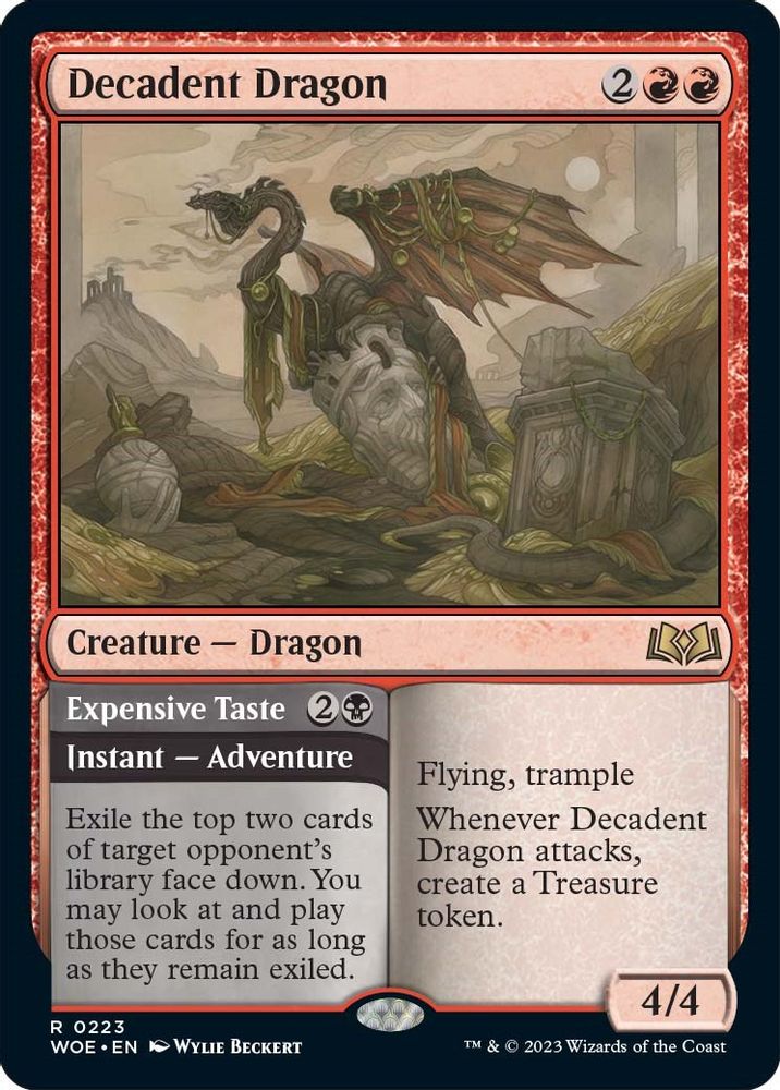 Decadent Dragon · 223 · Wilds of Eldraine · Non-foil