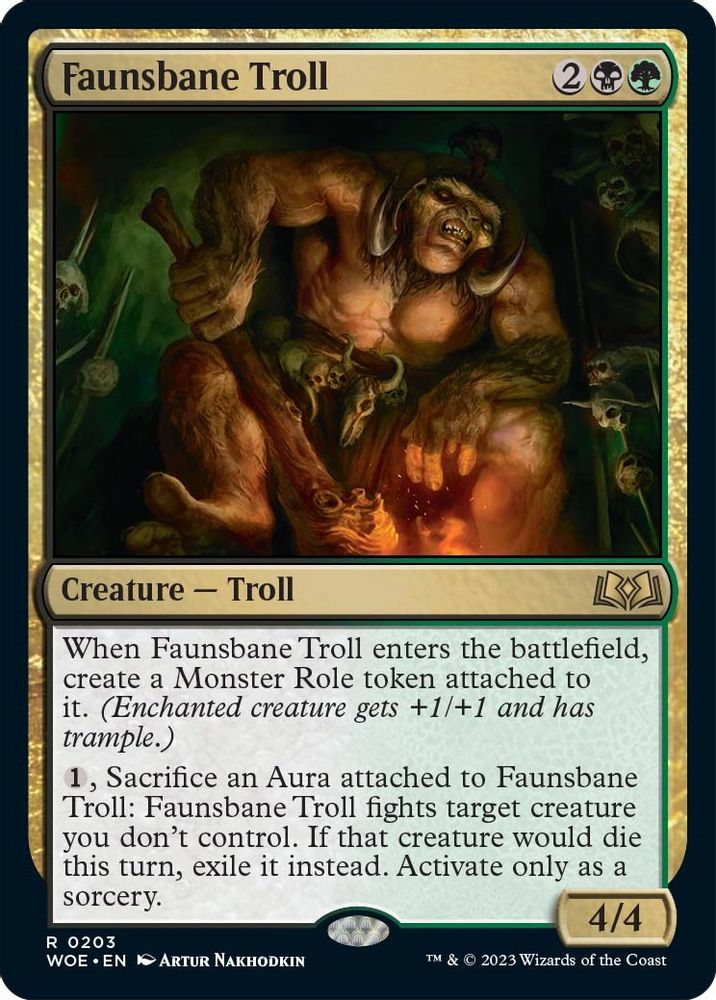 Faunsbane Troll · 203 · Wilds of Eldraine · Non-foil