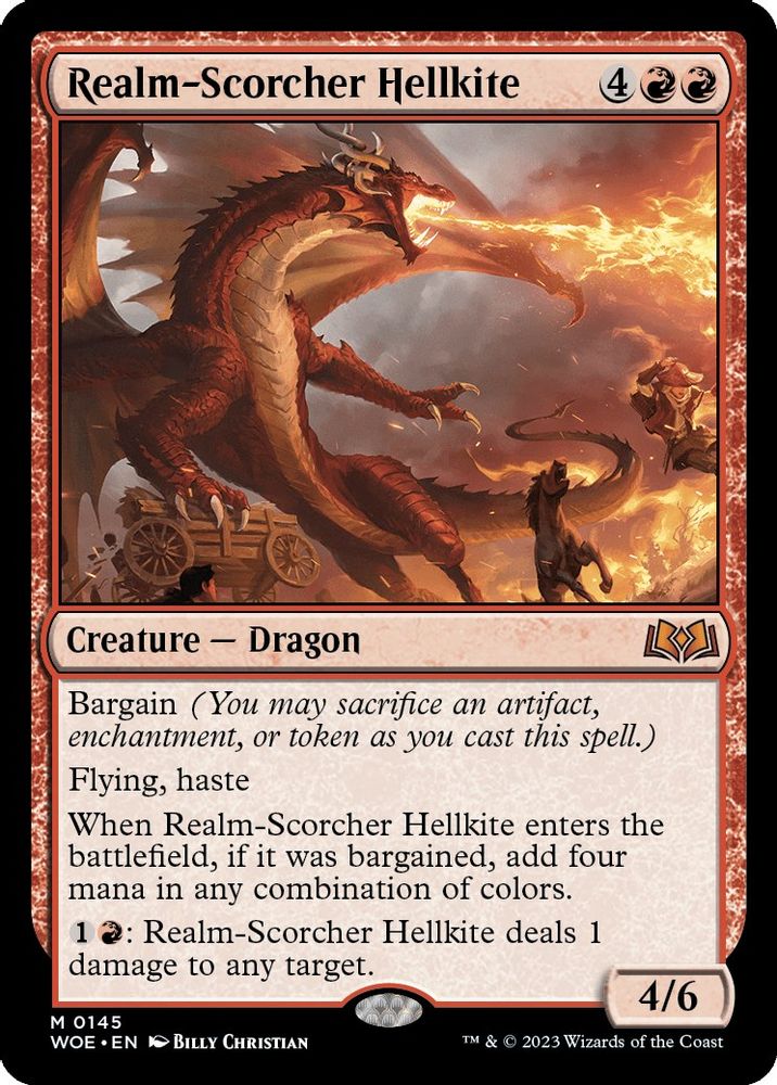 Realm-Scorcher Hellkite · 145 · Wilds of Eldraine · Non-foil