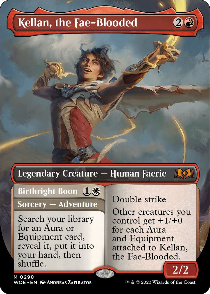 Kellan, the Fae-Blooded (Borderless) · 298 · Wilds of Eldraine · Non-foil