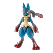 Pokémon Model Kit - Mega Lucario (PREORDER) - Blue and beige Mega Lucario model kit with red hands and feet, gray tail, and red eyes.