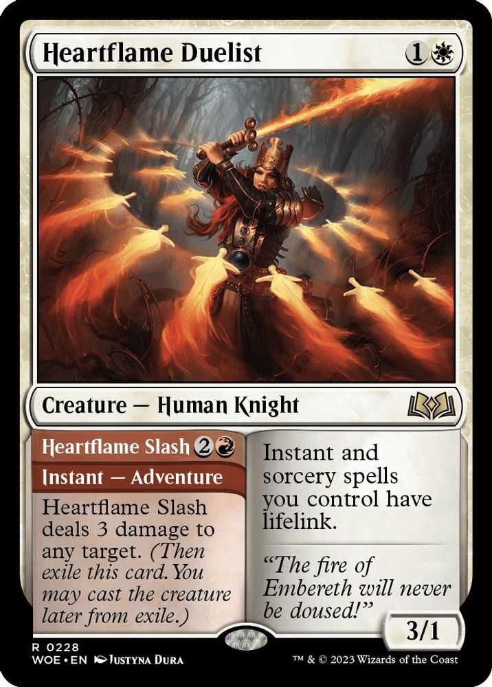 Heartflame Duelist · 228 · Wilds of Eldraine · Non-foil