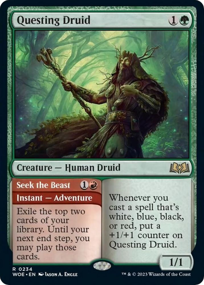 Questing Druid · 234 · Wilds of Eldraine · Non-foil