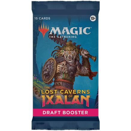 Magic: The Gathering - Lost Caverns of Ixalan Draft Booster Pack - The Gathering Lost Caverns of Ixalan featuring armored warrior with shield and spear.