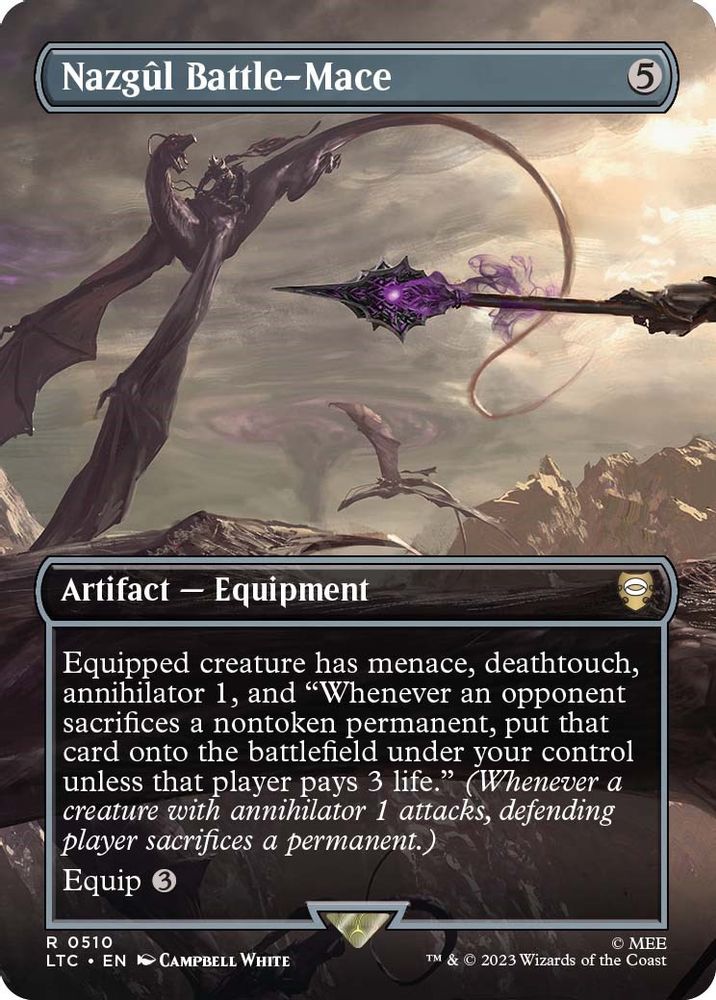 Nazgul Battle-Mace (Borderless) · 510 · Commander: The Lord of the Rings: Tales of Middle-earth · Non-foil