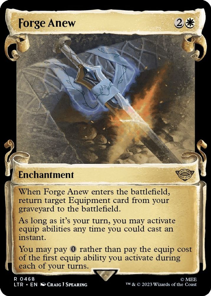 Forge Anew (Showcase Scrolls) · 468 · Universes Beyond: The Lord of the Rings: Tales of Middle-earth · Foil