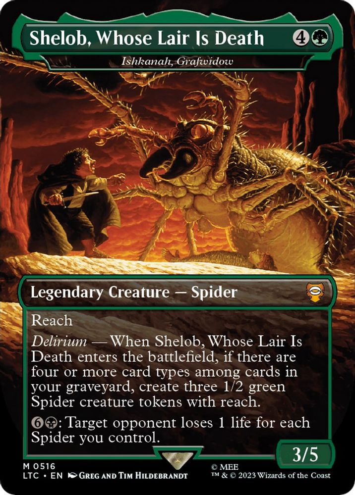 Shelob, Whose Lair Is Death - Ishkanah, Grafwidow (Borderless) · 516 · LTC · Non-foil