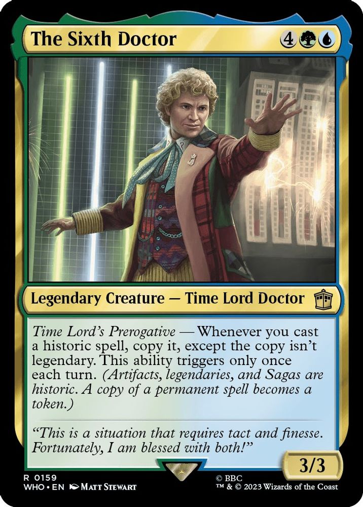 The Sixth Doctor · 159 · Universes Beyond: Doctor Who · Non-foil