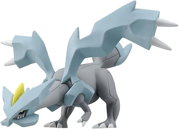 Takaratomy Pokemon Figure Collection - Kyurem - Gray and blue dragon-like Pokemon figure with yellow eyes and sharp white claws.