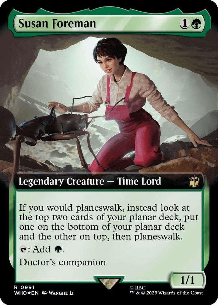 Susan Foreman (Extended Art) · 991 · Universes Beyond: Doctor Who · Surge Foil