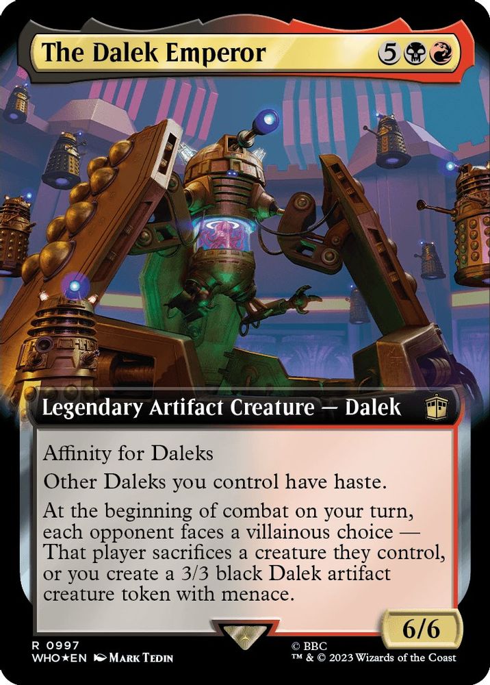 The Dalek Emperor (Extended Art) · 997 · Universes Beyond: Doctor Who · Surge Foil