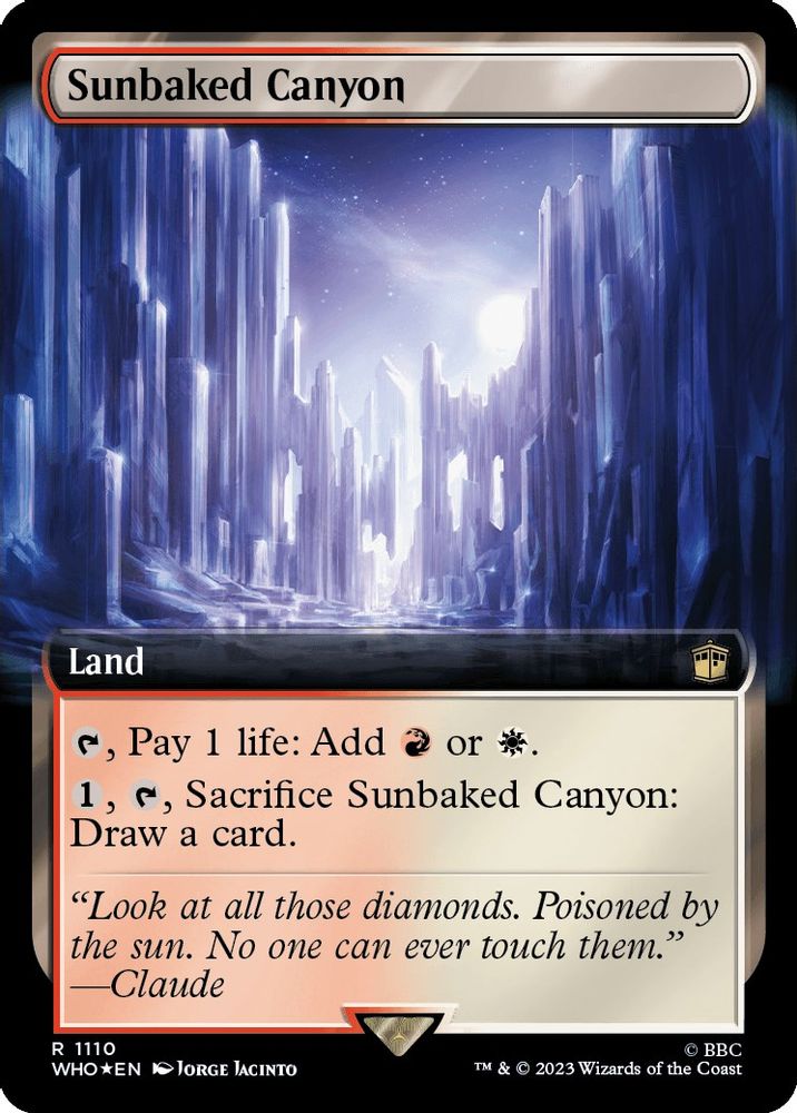 Sunbaked Canyon (Extended Art) · 1110 · Universes Beyond: Doctor Who · Surge Foil