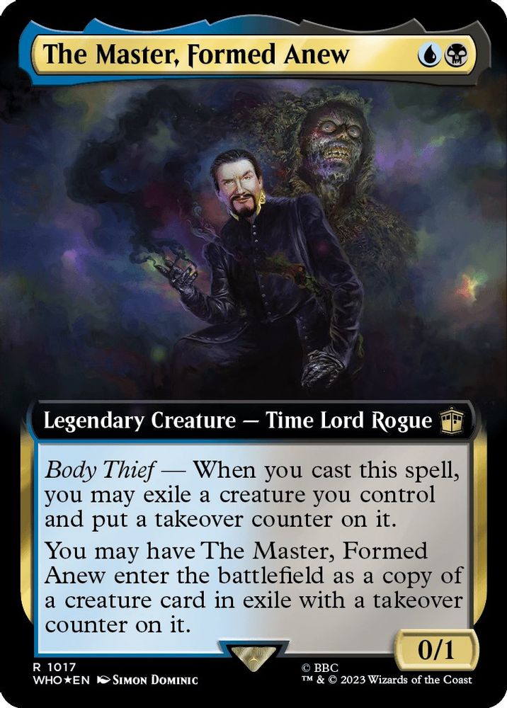 The Master, Formed Anew (Extended Art) · 1017 · Universes Beyond: Doctor Who · Surge Foil