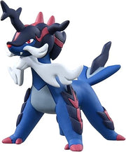 Takaratomy Pokemon Figure Collection - Hisuian Samurott - Blue and navy Samurott figure with red accents, white crest, and detailed armor plating.