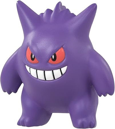 Takaratomy Pokemon Figure Collection - Gengar - Purple Gengar figure with red eyes, wide toothy grin, and spiky head and arms.