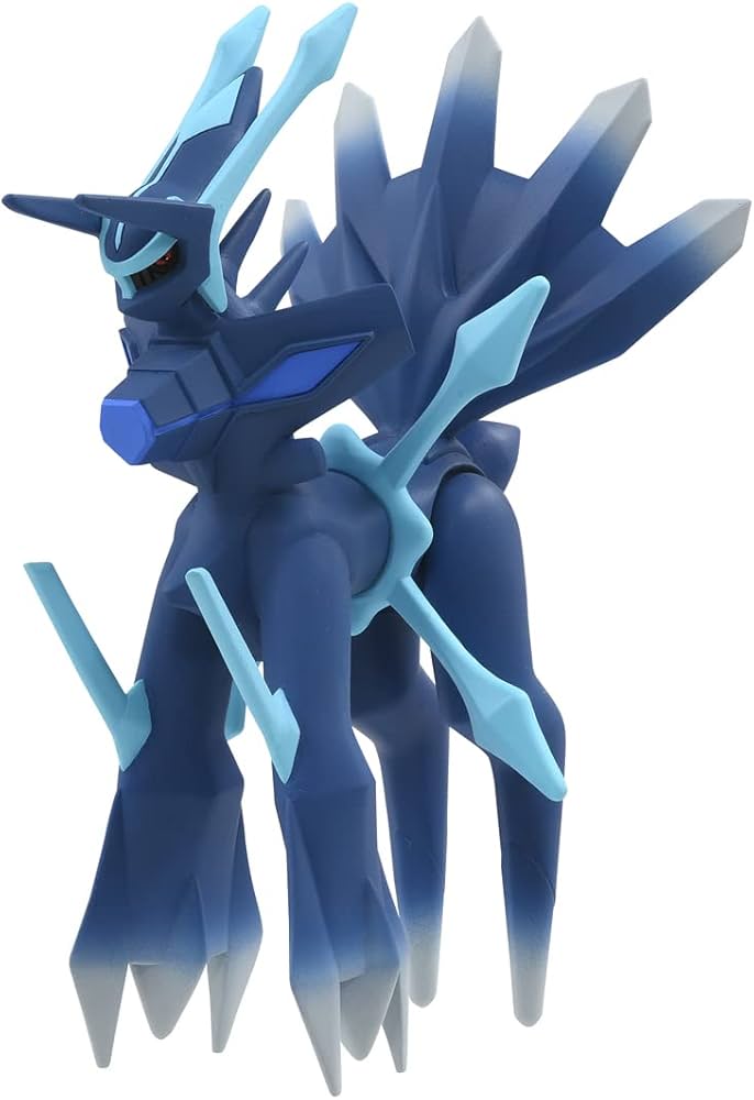 Takaratomy Pokemon Figure Collection - Dialga (Origin Form) - Blue and light blue Dialga Origin Form Pokémon figure with crystal-like accents and sharp angular features.
