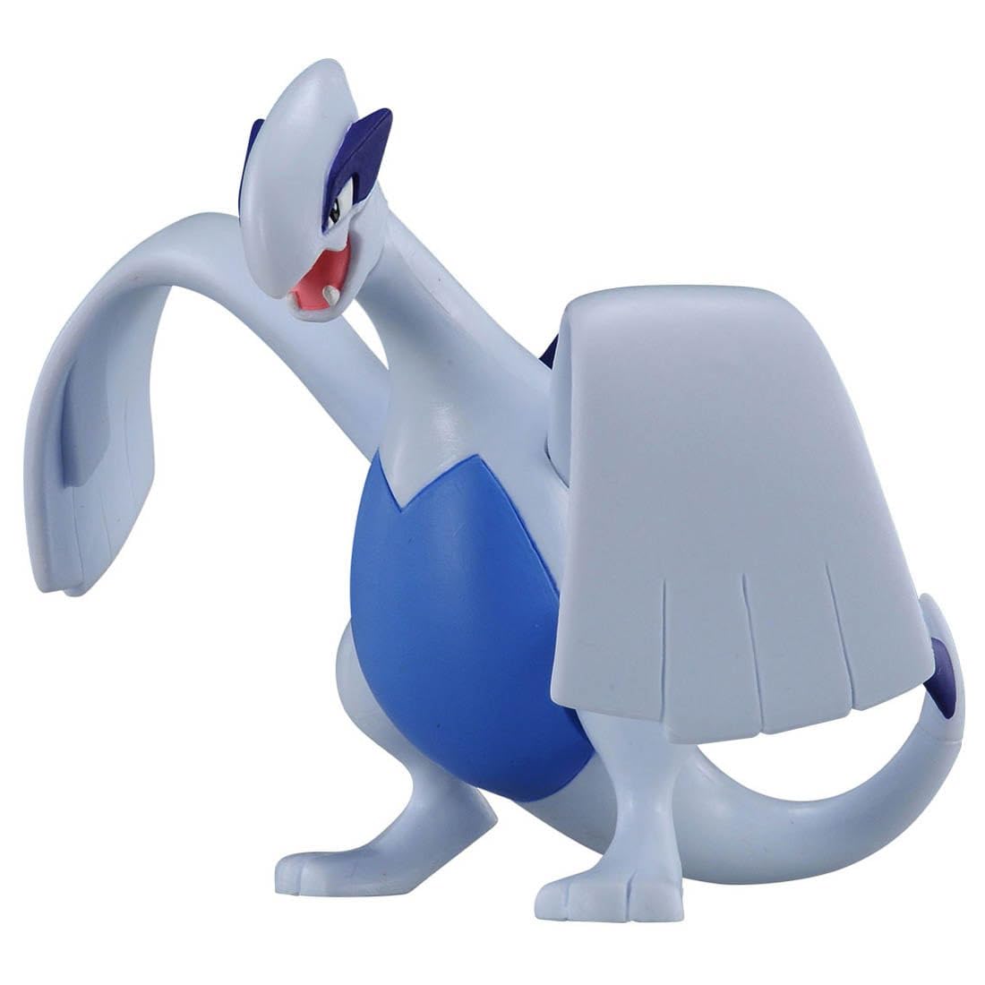 Takaratomy Pokemon Figure Collection - Lugia - Light blue and white Lugia figure with large wings spread wide and blue belly detail.