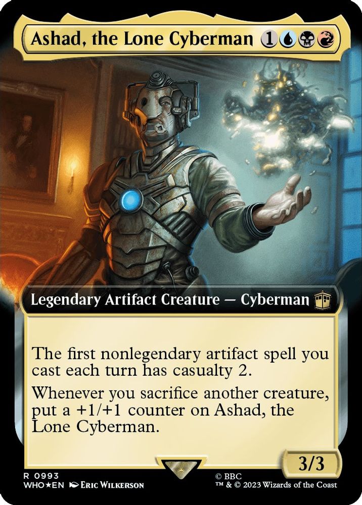 Ashad, the Lone Cyberman (Extended Art) · 993 · Universes Beyond: Doctor Who · Surge Foil