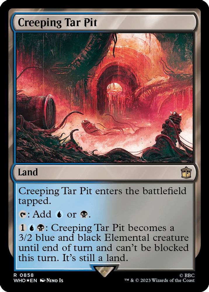 Creeping Tar Pit · 858 · Universes Beyond: Doctor Who · Surge Foil