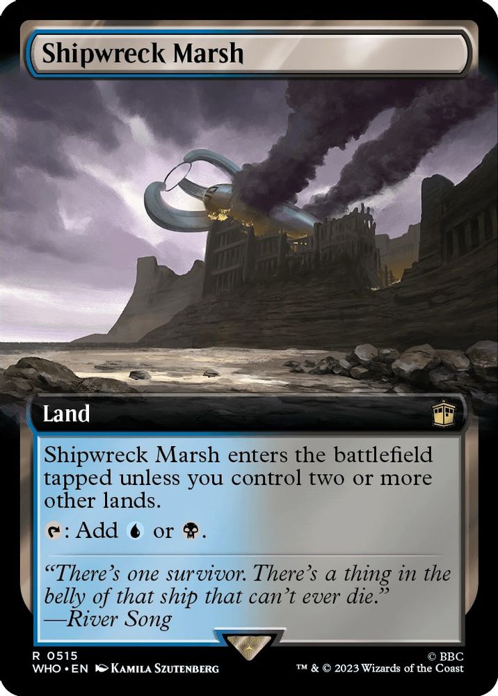 Shipwreck Marsh (Extended Art) · 515 · Universes Beyond: Doctor Who · Foil