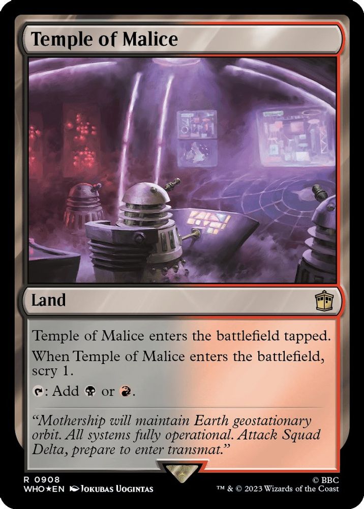 Temple of Malice · 908 · Universes Beyond: Doctor Who · Surge Foil