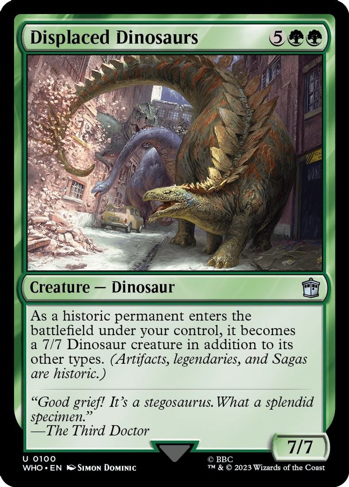 Displaced Dinosaurs · 100 · Universes Beyond: Doctor Who · Foil
