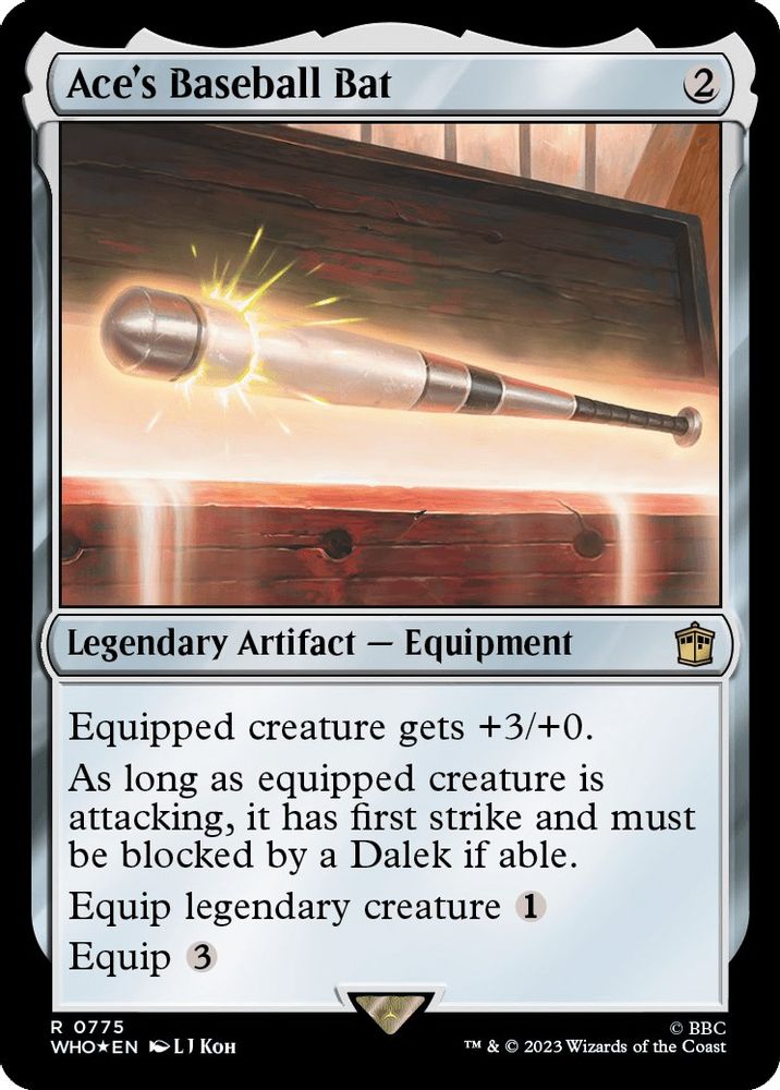 Ace's Baseball Bat · 775 · Universes Beyond: Doctor Who · Surge Foil