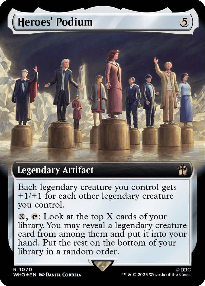Heroes' Podium (Extended Art) · 1070 · Universes Beyond: Doctor Who · Surge Foil