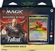 Fallout: Out of the Vault Commander Deck - Hail Caesar - The Gathering Universes Beyond Fallout Commander Deck box featuring a bald male warrior in futuristic armor and a Legendary.