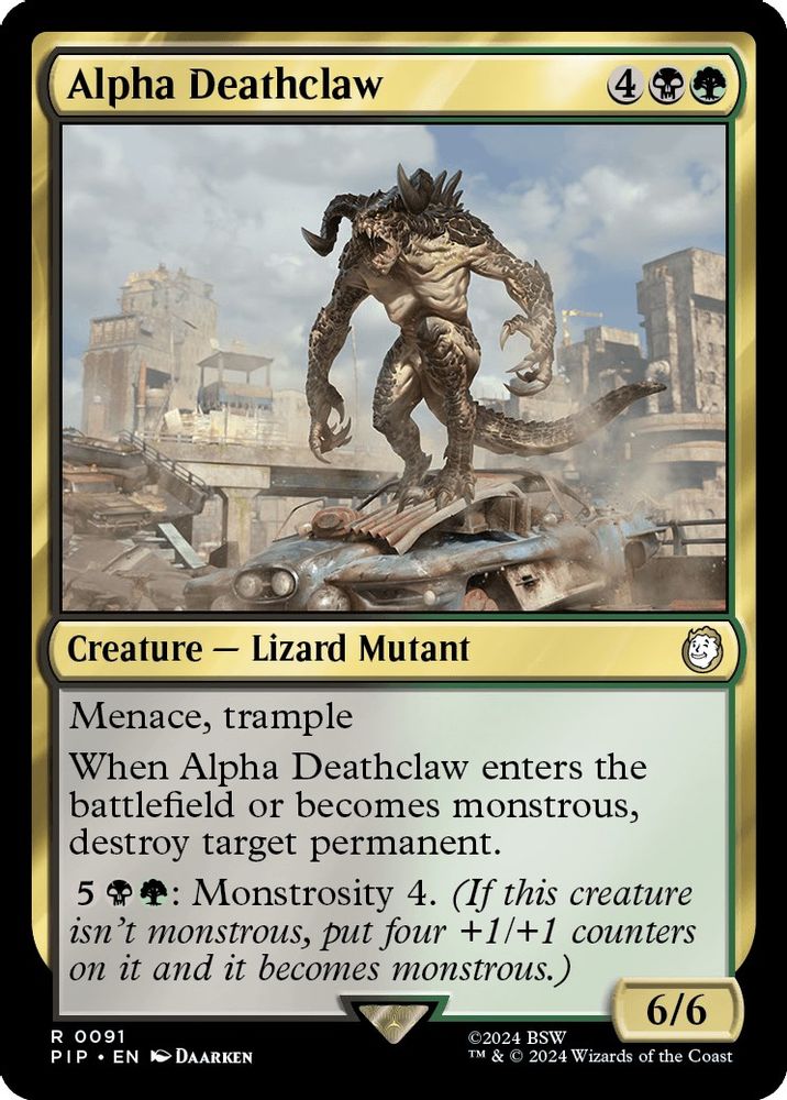 Alpha Deathclaw · 91 · PIP · Non-foil
